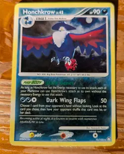 Honchkrow 10/123 Mysterious Treasures Holo Rare Pokemon Card (LP) - Image 1