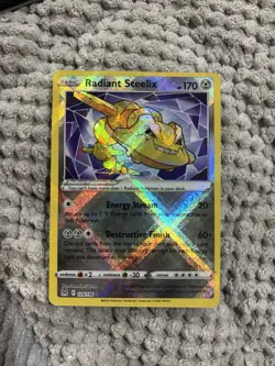 Pokemon Radiant Steelix 124/196 Lost Origin Radiant Rare Holo 170 HP Card - Image 1