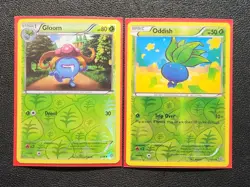Gloom 2/98 & Oddish 1/98 (both reverse holo) Pokemon card XY Ancient Origins NM - Image 1