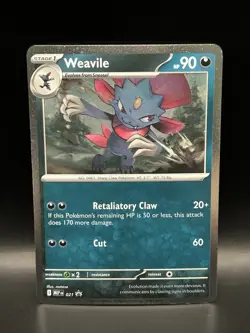Weavile 021 (swirl) - Pokemon Mega Evolution Black Star Promo Card - NM - Image 1