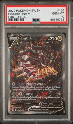 Pokemon Giratina v Lost Origin Full Art Card 186/196 PSA 10 Gem Mint - Image 1