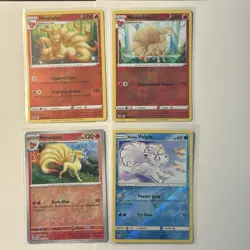 Alolan Vulpix & Ninetales Pokemon Card Lot - X4 Unique Holos - A168 - Image 1