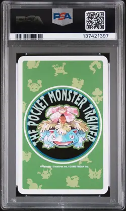 1996 POKEMON GREEN VERSION PLAYING CARDS QUEEN OF SPADES #052 MEOWTH PSA 10 - Image 2