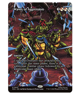 Waves of Aggression - Borderless Teenage Mutant Ninja Turtles MTG - Image 1