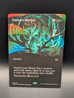 MTG - Nature's Rhythm - BORDERLESS - Sorcery - TDM #349 - Rare - Image 1