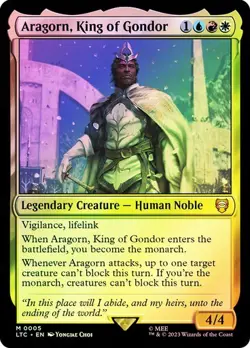 Aragorn, King of Gondor NM Foil MYTHIC MTG Commander: the Lord of the Rings LTC - Image 1