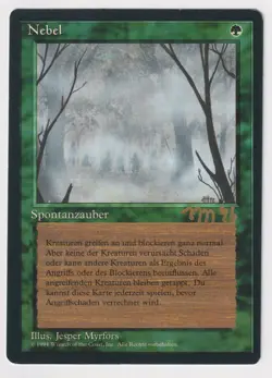 Gold Signed German Fog HP Revised FBB Artist Jesper Myrfors Dated 96 MTG Magic! - Image 1