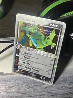 Pokemon Tyranitar ex Ultra Rare Holo EX Unseen Forces 111/115 160 HP 2005 Card - Image 1