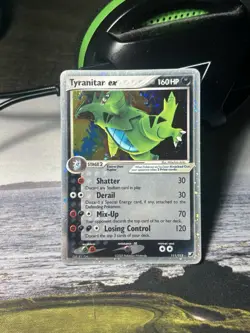 Pokemon Tyranitar ex Ultra Rare Holo EX Unseen Forces 111/115 160 HP 2005 Card - Image 3