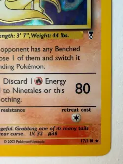 Pokemon Ninetales 17/110 Legendary Collection Holo 2002 LP - Image 5