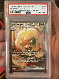 2025 POKEMON WHT EN-WHITE FLARE SPECIAL ILLUSTRATION RARE WHIMSICOTT EX PSA 9 - Image 1