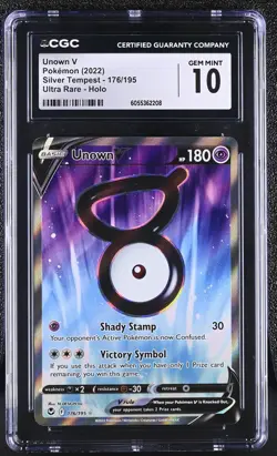 UNOWN V Silver Tempest Holo Rare #176 CGC 10 Pokemon [Nostalgium] - Image 1