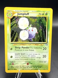 Pokemon TCG Jumpluff Holo Rare 7/111 Neo Genesis Swirl - Image 2