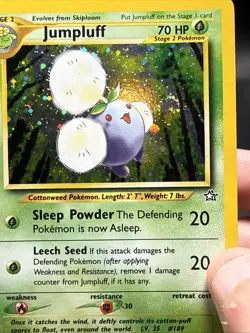 Pokemon TCG Jumpluff Holo Rare 7/111 Neo Genesis Swirl - Image 4
