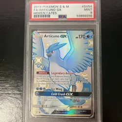 2019 POKEMON SUN & MOON HIDDEN FATES #SV54 FULL ART/ARTICUNO GX PSA 9 - Image 1