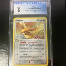 CGC 5 Pidgeot Holo Rare 10/112 Mint Pokemon 2004 Ex Fire Red & Leaf Green - Image 1