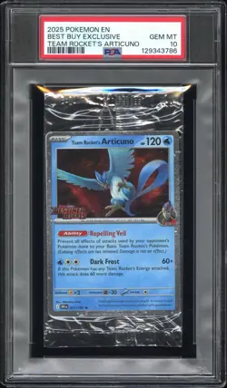 2025 POKEMON DRI EN BEST BUY PROMO 051 TEAM ROCKET'S ARTICUNO PSA 10 Sealed Pack - Image 1