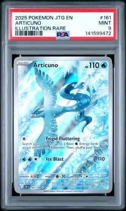 2025 POKEMON JTG EN-JOURNEY TOGETHER ILLUSTRATION RARE #161 ARTICUNO PSA 9 - Image 1