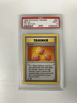 Pokemon Revive Trainer 1999 Base Set Shadowless 1st Edition PSA 9 89/102 - Image 1
