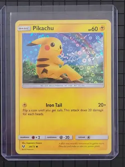 2017 Pokemon Shining Legends Pikachu Holo #28/73 - Image 1