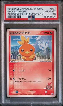 May's Torchic Pokemon 2003 Shogakukan Elementary Promo Japanese 037/ADV-P PSA 10 - Image 1