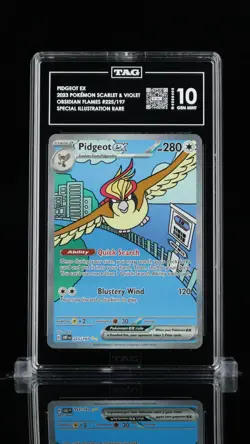 Pidgeot ex 2023 Pokemon Obsidian Flames TAG 10 #225 - Image 1