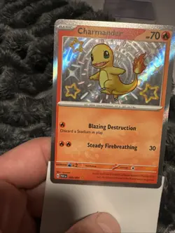 Pokemon Charmander TCG Scarlet & Violet Paldean Fates Holo Shiny Rare Mint! - Image 1
