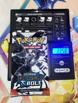 Heavy! 22.58g Pokemon TCG SV 10.5 Black Bolt Booster Pack Sealed! - Image 1