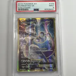 Pokemon Mewtwo-EX Evolutions Holo PSA 9 103/108 Full Art Ultra Rare - Image 1