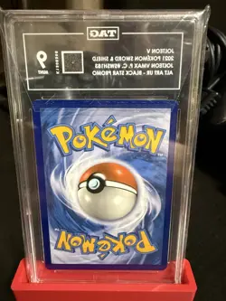 Pokemon TCG Jolteon v SWSH183 Black Star Holo Card Graded TAG 9 - Image 2
