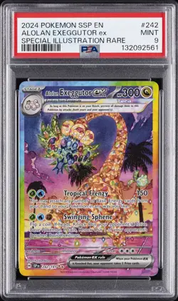 2024 POKEMON SSP EN-SURGING SPARKS #242 ALOLAN EXEGGUTOR EX PSA 9 - Image 1
