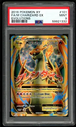 POKEMON 2016 FA/M CHARIZARD XY EVOLUTIONS #101 PSA 9 - Image 1