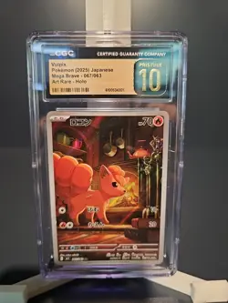 Pokemon TCG - Vulpix 067/063 Japanese - 2025 Mega Brave (CGC Pristine 10) - Image 1