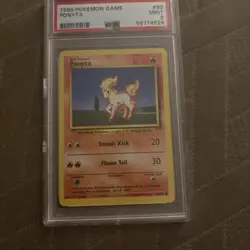 Pokemon 1999 Psa 9 Ponyta Base Set Shadowless 60/102 - Image 2