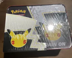 Pokemon 25th Anniversary Celebrations Treasure Chest Lunchbox Tin Factory SEALED - Image 2