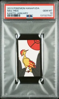 2013 POKEMON HANAFUDA KANTO JANUARY MOLTRES PSA 10 - Image 1