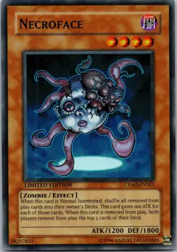 Yugioh Necroface CRMS-ENSE1 Limited Edition Super Rare NM - Image 1