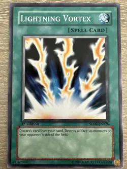 Yu-Gi-Oh! Lightning Vortex SD09-EN026 LP 1st Edition - Image 1