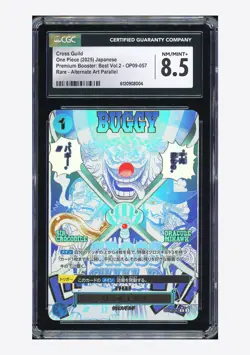 One Piece CGC 8.5 Cross Guild R Alternate Art 2025 OP09-057 PRB02 Japanese - Image 1