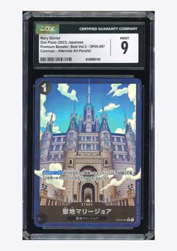 One Piece CGC 9 Mary Geoise C Alternate Art 2023 OP05-097 PRB02 Japanese - Image 1
