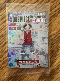 🔥One Piece Monkey.D.Luffy US Voyage College Basketball *SEALED*🔥 - Image 1