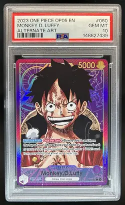 2023 One Piece Awakening New Era Monkey D Luffy Alt Art #OP05-060 PSA 10 - Image 1