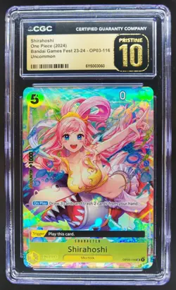2024 One Piece Bandai Game Fest Shirahoshi Promos #OP03-116 CGC 10 Pristine TL3 - Image 1