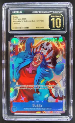 2025 One Piece Seven Warlords Buggy #ST17-003 CGC 10 Pristine TL3 - Image 1