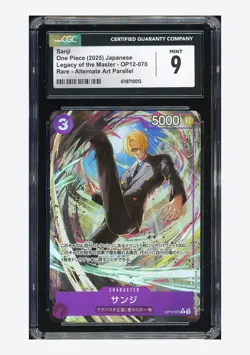 One Piece CGC 9 Sanji R Alternate Art 2025 OP12-070 OP12 Japanese - Image 1