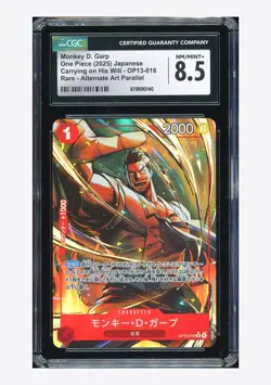 One Piece CGC 8.5 Monkey D Garp R Alternate Art 2025 OP13-016 OP13 Japanese - Image 1