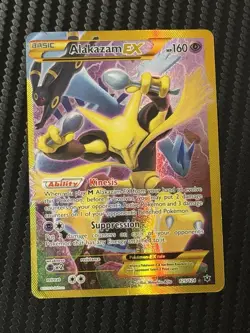 Alakazam EX 125/124 Fates Collide Secret Rare Holo Full Art Pokemon Card MP - Image 1