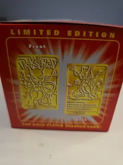 SEALED MEWTWO Pokemon 23K Gold Plated Trading Card 1999 Burger King Limited - Image 5