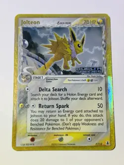 Pokemon Jolteon Delta Species Reverse Holo Rare 7/113 70 HP 2005 English Card - Image 1