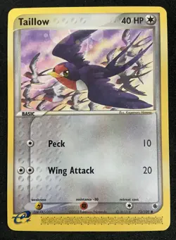 Taillow 72/109 - Pokemon EX Ruby Sapphire E-Reader Card - Image 1